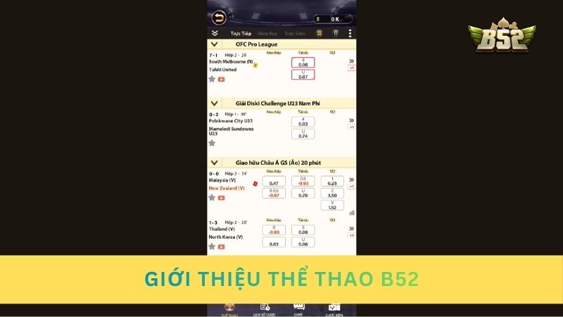Giới thiệu thể thao B52