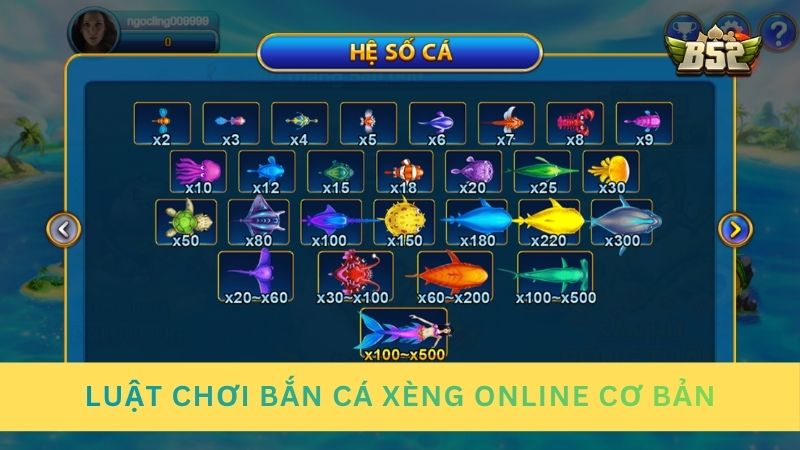 Luật chơi bắn cá xèng online cơ bản dành cho người mới nhập môn