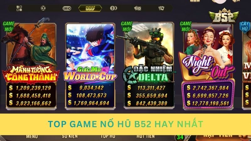 Top game nổ hũ đổi thưởng B52 hay nhất